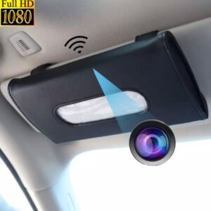 מצלמה זעירה לרכב בקופסת טישיו